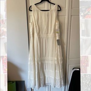 Cream bohemian embroidery dress